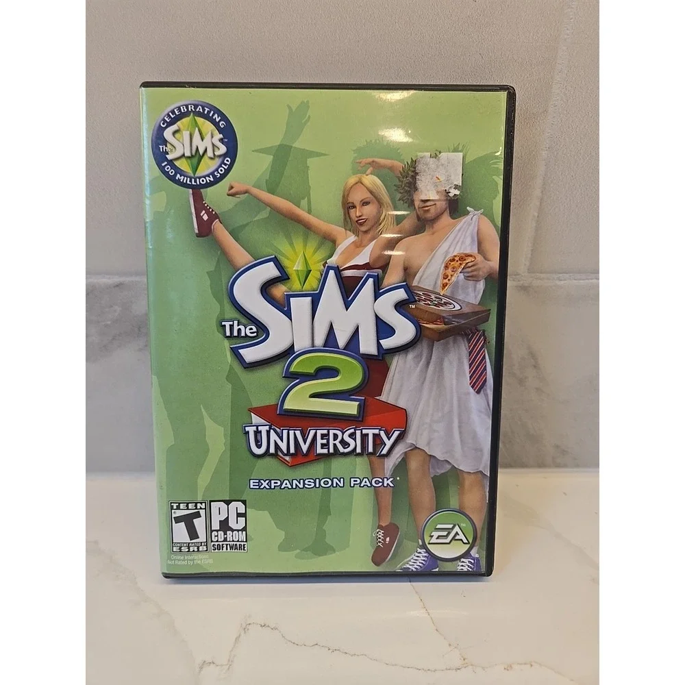 Sims 2: University Expansion Pack (PC CD-ROM 2005) Complete w Manual - Free Ship